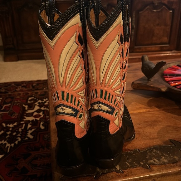Vintage 80s Rocketbuster Cowboy Western Boots Custom Size 7.5 - Picture 3 of 5